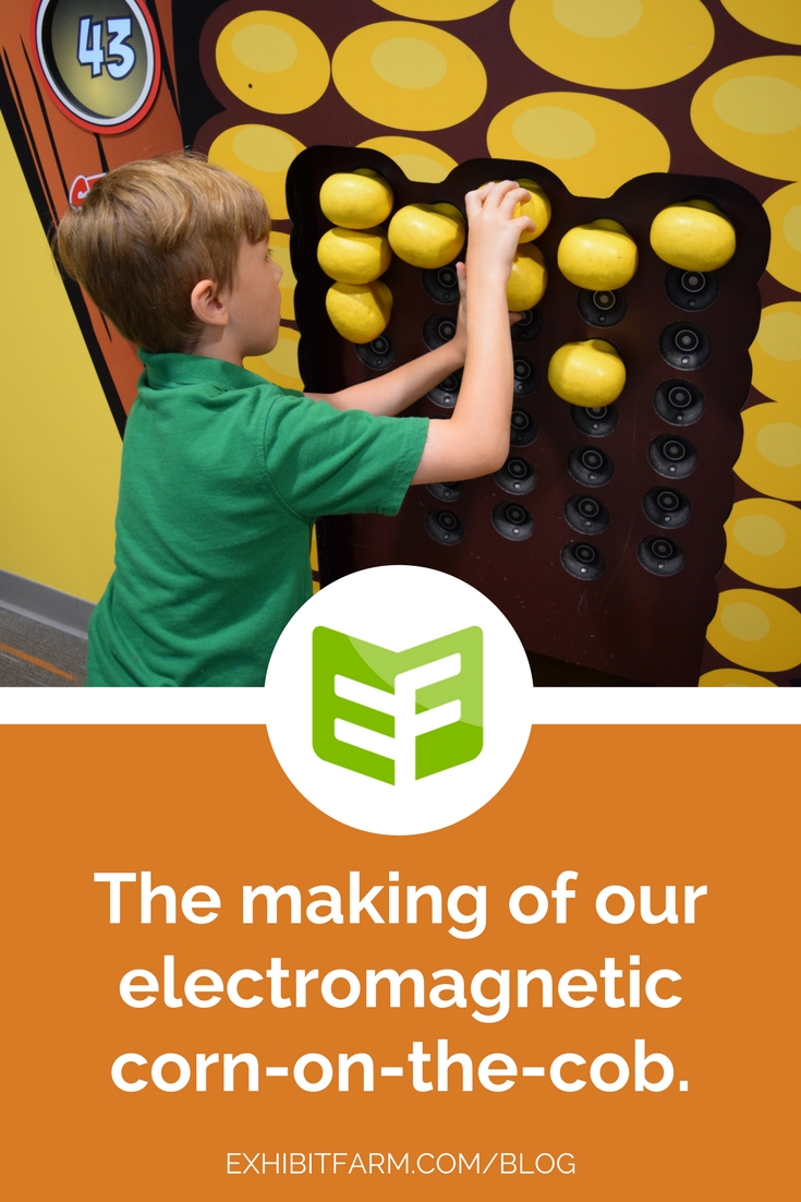 Orange graphic. Text reads, "The making of our electromagnetic corn on the cob."