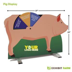 Tabletop pig display in the shape of a hog